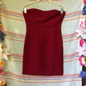 Strapless bodycon mini dress